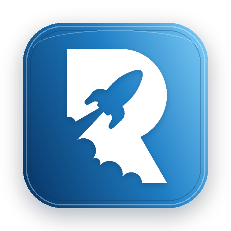 Rocketship AI rounded button logo